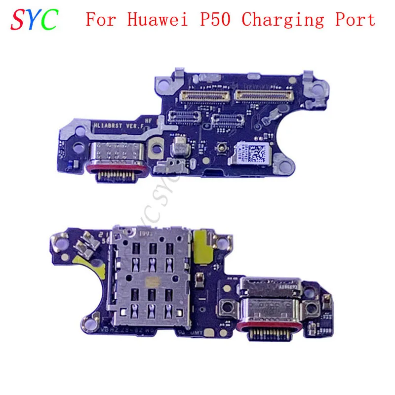 Original USB Charging Port Connector Board For Huawei P50 Charging Connector with Sim Card Reader Repair Parts