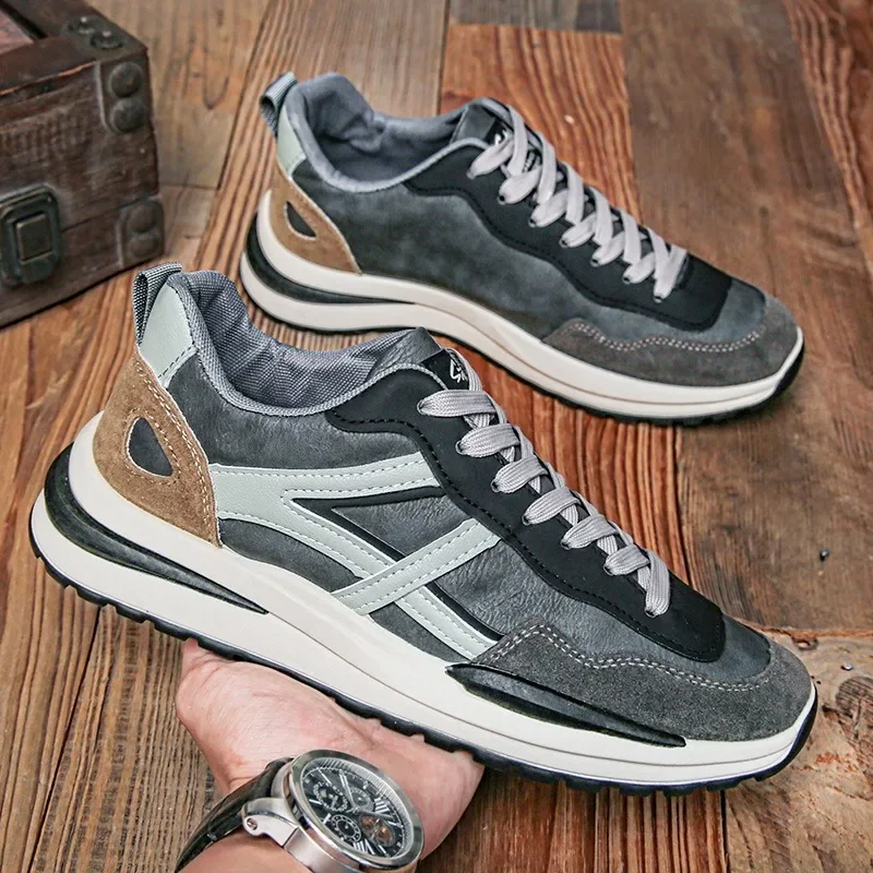 

2024New Men's Running Shoes Luxury Breathable Sneakers Original Brands Basket Shoes Comfortable Vulcanized Shoes Tenis Masculino