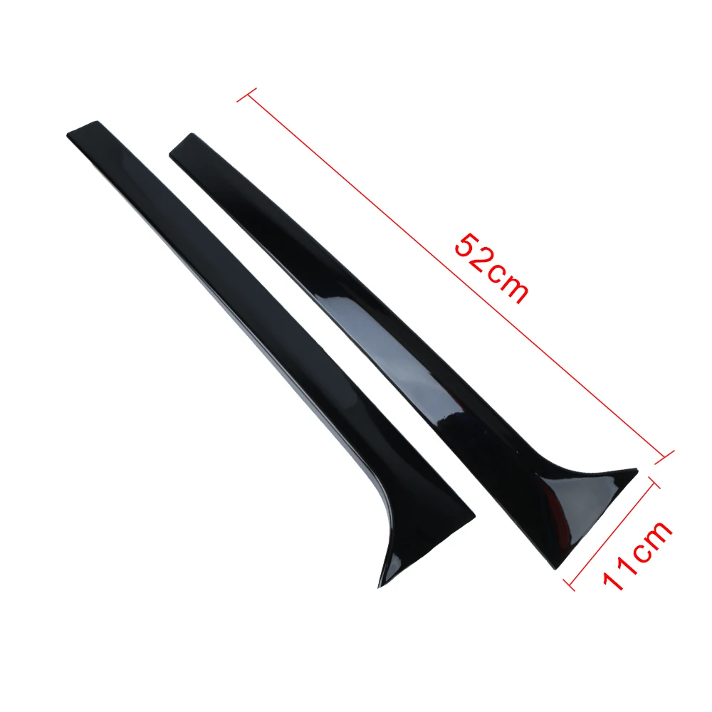 For Skoda Octavia Estate 2014-2019 Auto Replacement Parts Canard Splitter Pair Rear Window Side Spoiler Wing Gloss Black