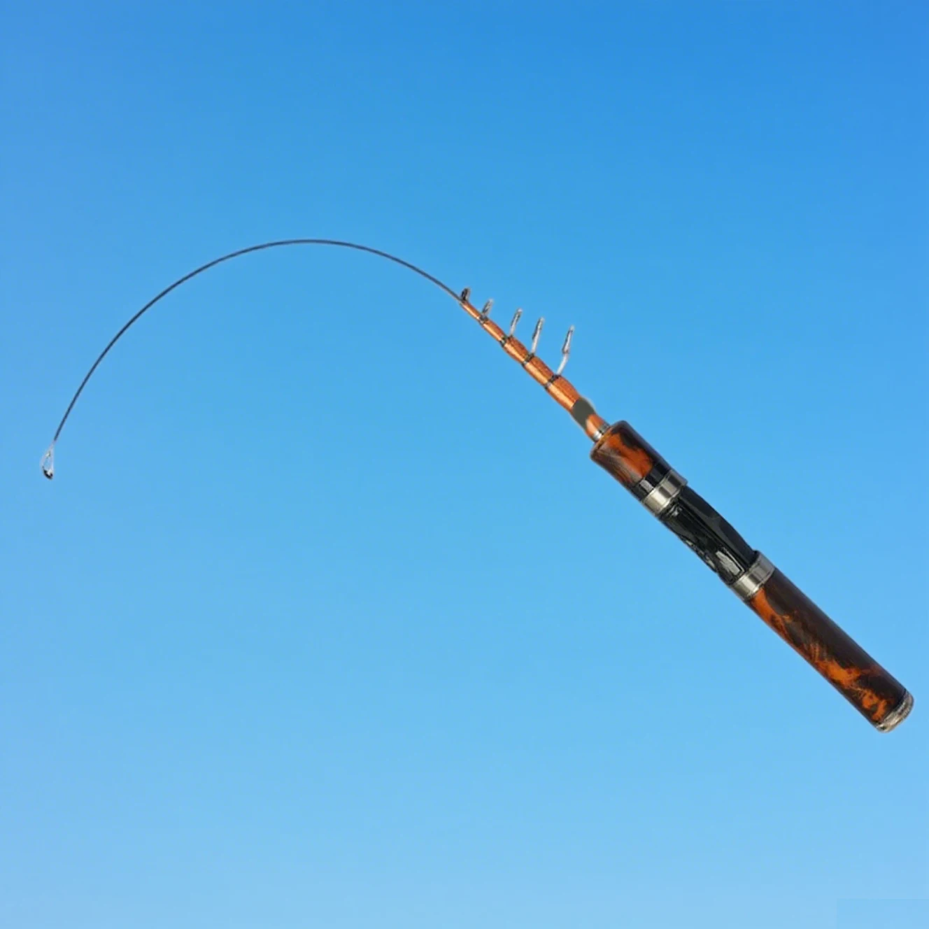 

UL 1,5 м телескопическая удочка из углеродного волокна для спиннинга или литья, двойные наконечники, плавные направляющие, механическое звуковое сиденье