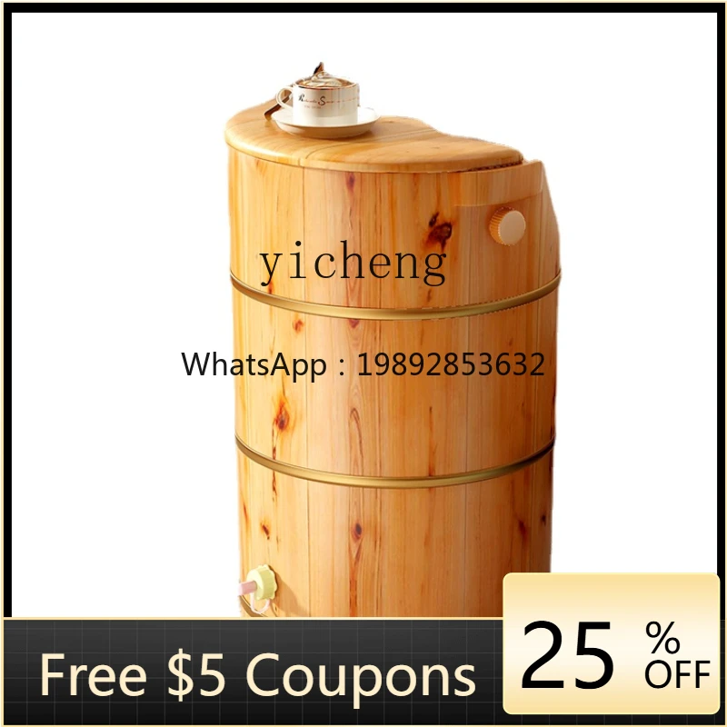 

Foot Bath Barrel over Calf Barrel Fumigation Bucket Solid Wood over Knee Deep Barrel Insulation Foot Washing