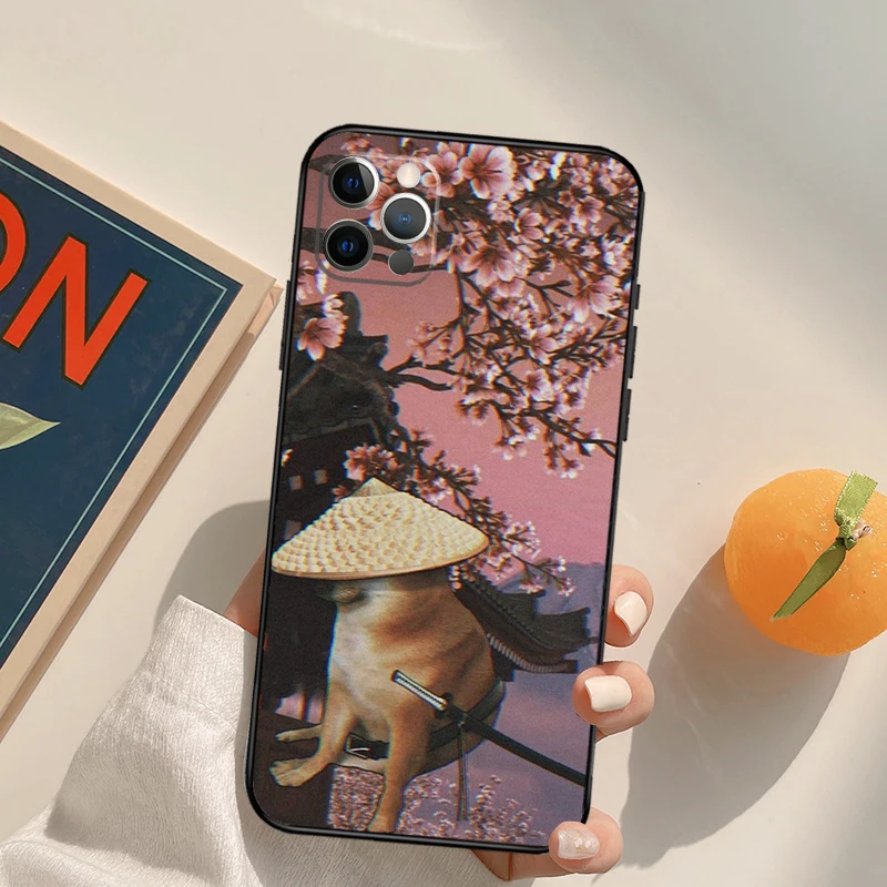 Doge Meme Cheems Cover Case For iPhone 16 15 14 13 12 11 Pro Max XS XR X 12 13 Mini 16 15 Plus Fundas