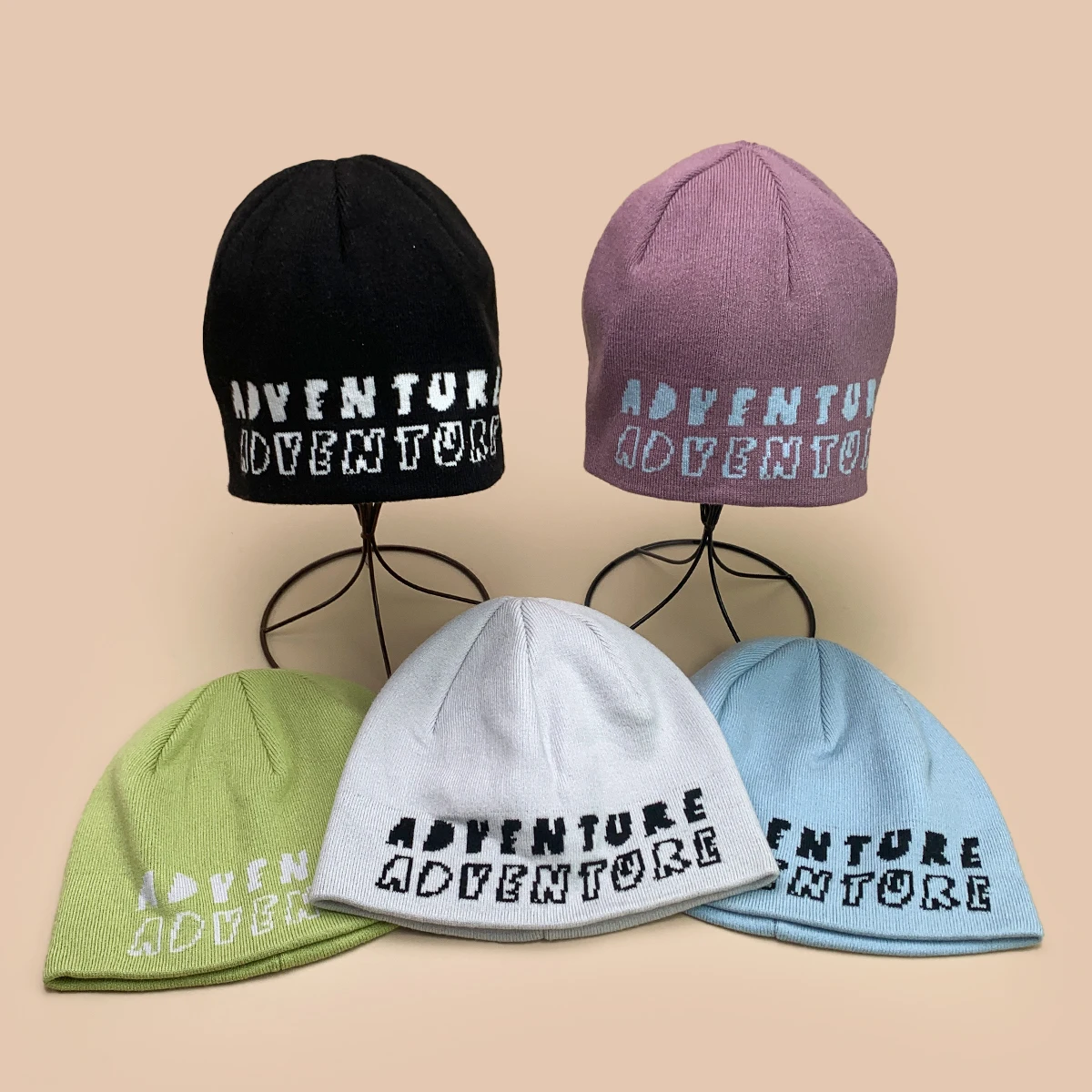 

Japanese Simple Jacquard Letters Two-color Wool Knitted Hats New Men Women Warm Fashion Skate Outdoor Versatile Casual Beanies