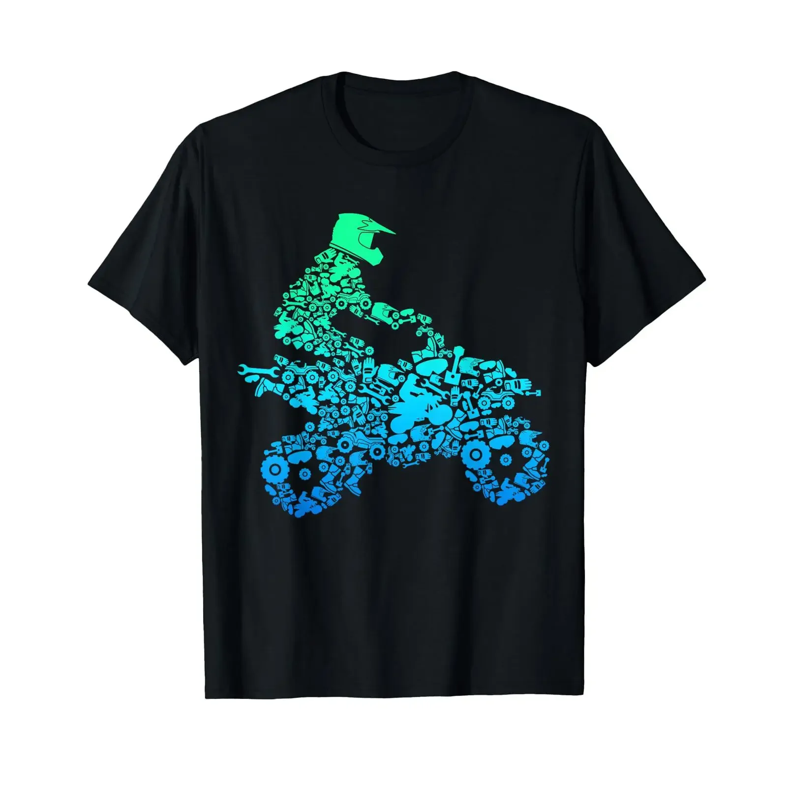 Quad Driver Offroad ATV Biker T Shirt vintage Washed Slightly Comfortable fashion Top For Everyday Wear graphic Stretched