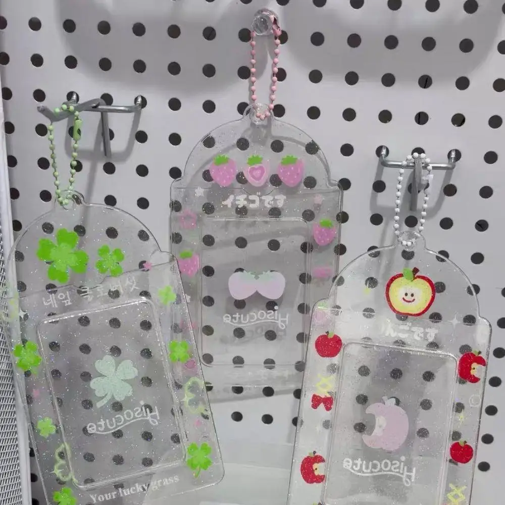 حار INS الكورية نمط أربع أوراق البرسيم ثلاثة بوصة حامل بطاقة شفافة المعبود المشجعين بطاقة كم طالب وجبة بطاقة واقية #4