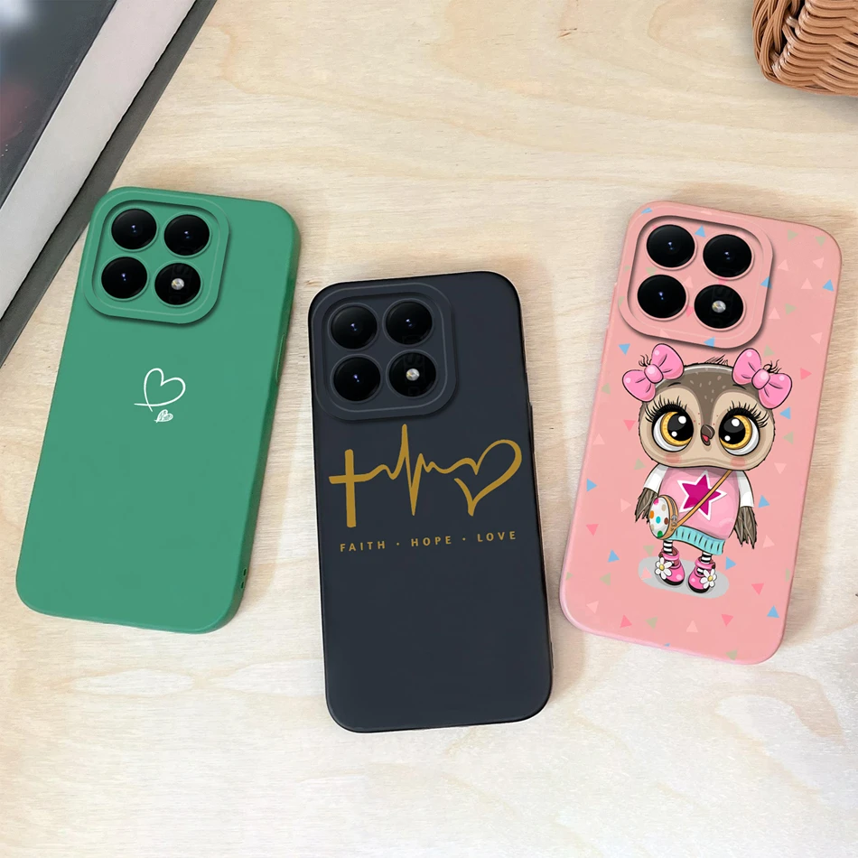 حافظة لهاتف Xiaomi 15T Pro لهاتف Xiaomi 17 Pro Max على شكل قلب من السيليكون السائل حماية كاملة غطاء خلفي ناعم لهاتف Xiaomi 15 T Funda