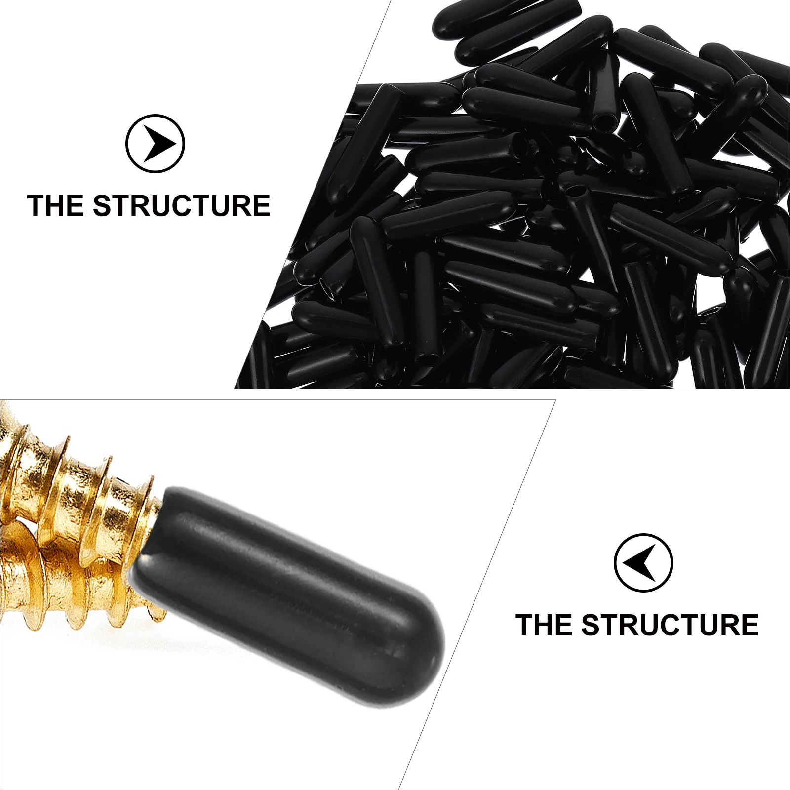 

500 pcs Rubber End Caps 1 3mm 1 5mm 2 0mm 2 5mm 3 0mm Thread Protector Vacuum Hose Connector Intake Seal