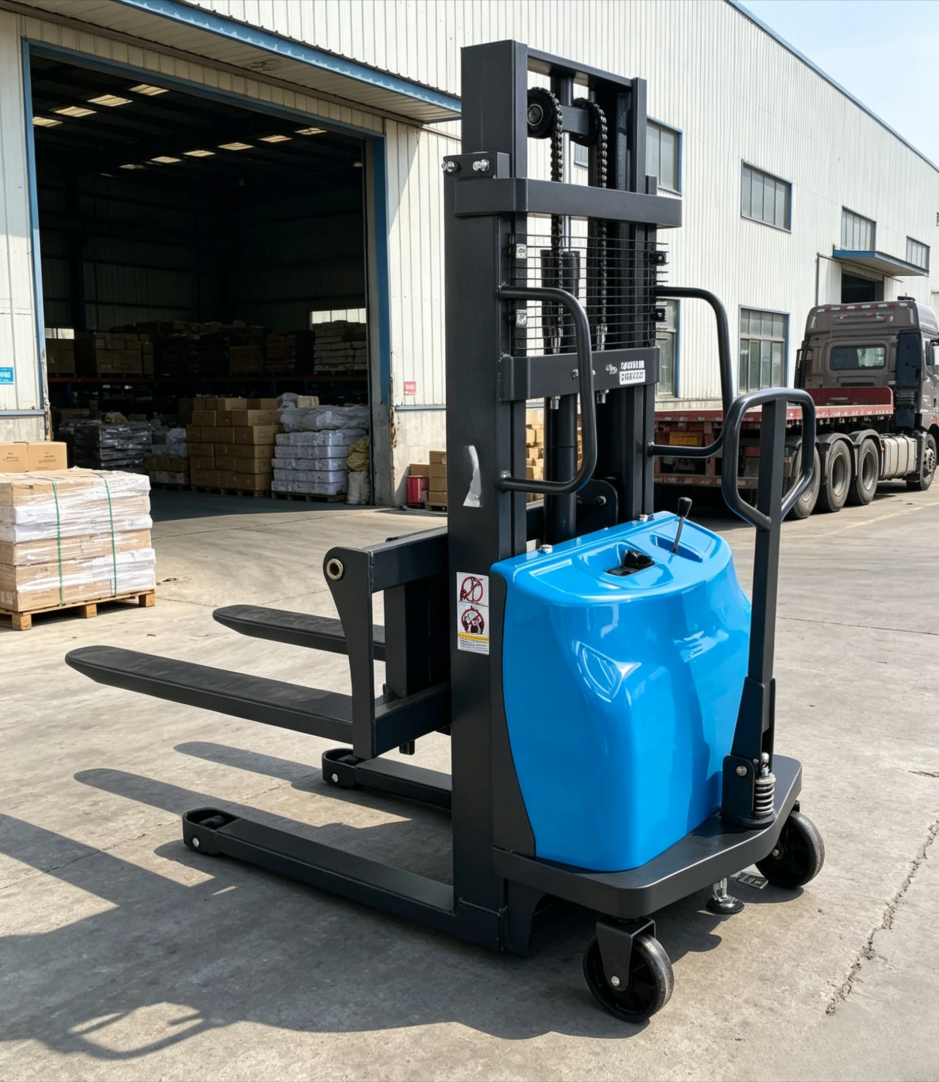 CE ISO Electric Fork Lifter 1.5ton 2ton Electric Forklift Stacker 3ton 5ton Full Electric Pallet Stacker Light Goods Stacking