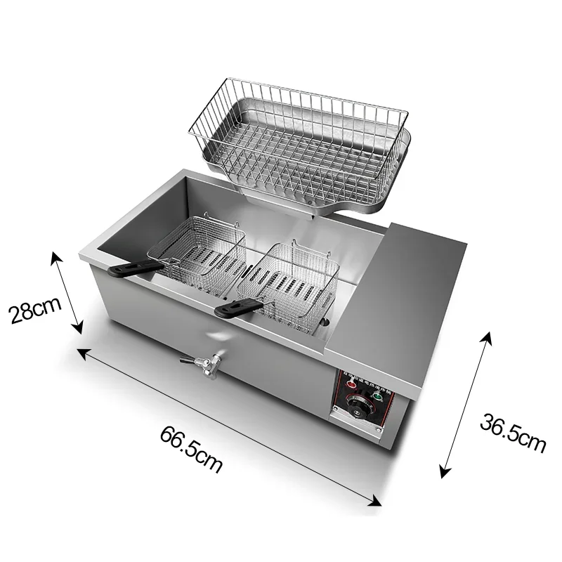 Penggorengan Perancis Otomatis Penuh Multifungsi Listrik Stainless Steel Berkualitas Tinggi Untuk Katering