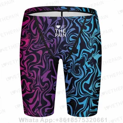 Love The Pain 2023 Men's Swimwear Training Swim Shorts Beach Trunks Swimming Pants Swimsuit Jammer Summer Sports Surf Shorts