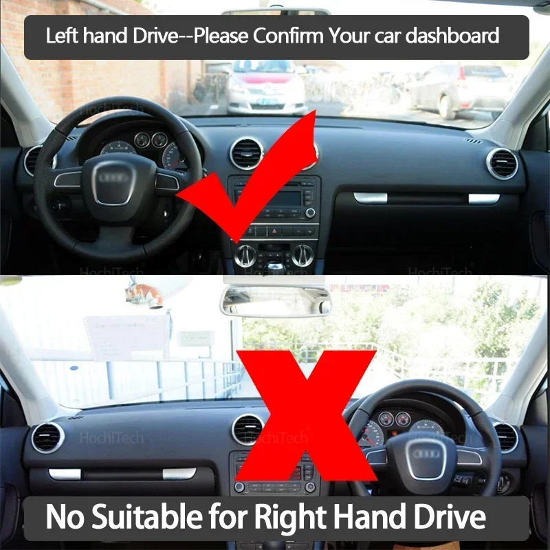 For Audi A3 8P 2003-2012 S-line Car Dashboard Cover Avoid Light Pad Instrument Panel Mat Case Carpets