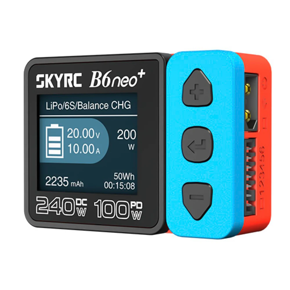 ​ SKYRC B6neo + شاحن ذكي عالي الطاقة DC240W PD126W شاحن ميزان متعدد اللغات 600mA XT60/Type-C شاحن مدمج مفرغ