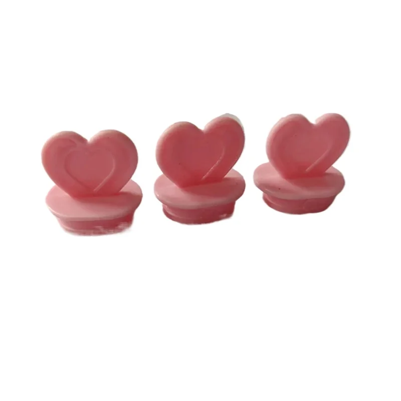 1000pcs High quality packaging juice coffee milk tea drinking leakproof stopper heart shape love plastic plug DIY accessories