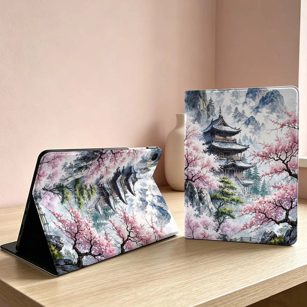Retro landscape patterns For Samsung Galaxy Tab S11 S10 S9 S8 S7 S6 A11 A9 A8 A7 Ultra Lite FE Plus Inch Tablet Case Soft