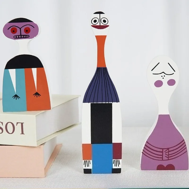 Cartoon Miniatures Set Abstract Changing Face Puppet Miniatures Modern Fashion Creativity Figurines Room Decoration Accessories