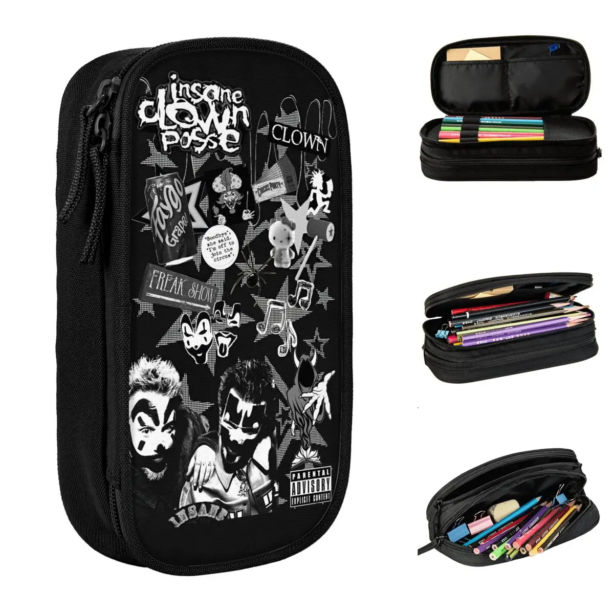 Insane Clown Posse Pencil Cases ICP Violent J Shaggy 2 Dope Pen Box Pencil Bags Girl Boy School Supplies Cosmetic Pencilcases