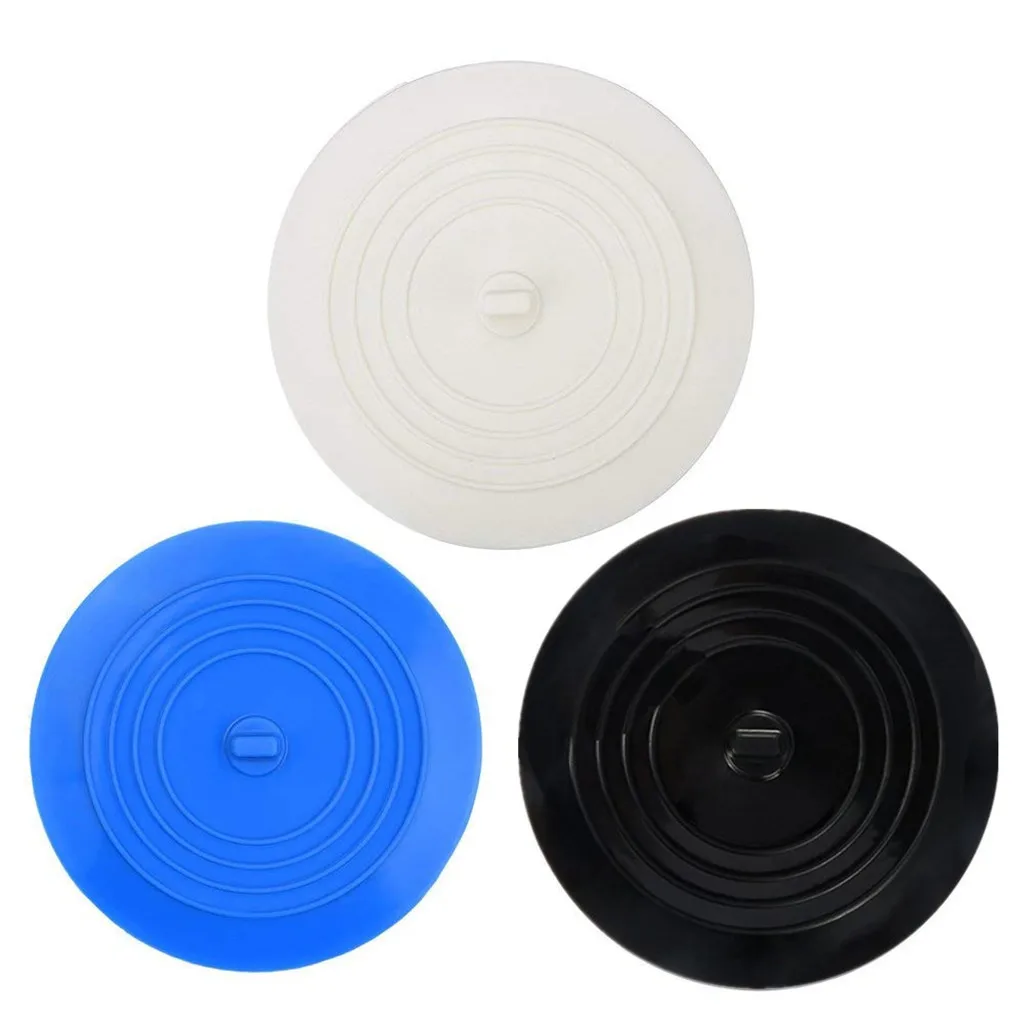 Silicone Practical Round Waterproof Washroom Kitchen Sink Drain Cover Bathtub Sewer Stopper