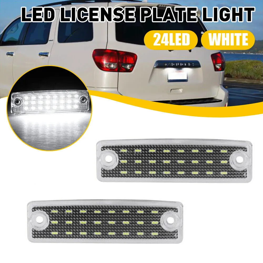 

2pcs Car License Plate Tag Light License Plate Light Assembly Bright LEDs White for 1996-2022 Toyota 4Runner 2001-2022 Sequoia