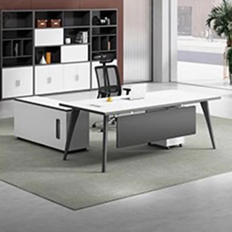 Mesa De trabajo moderna para Oficina, consola De lujo para reuniones, portátil, Escritorio, Muebles