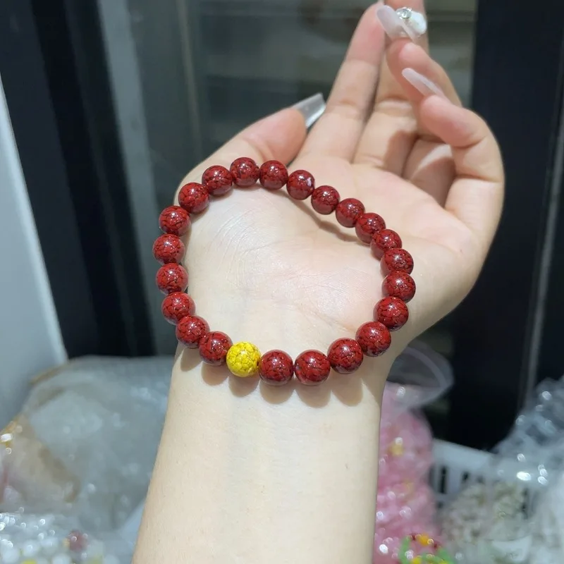 

Crystal Sand Plus Realgar Bead Bracelet, Simple Niche Design Bracelet, Men's and Women's Jewelry