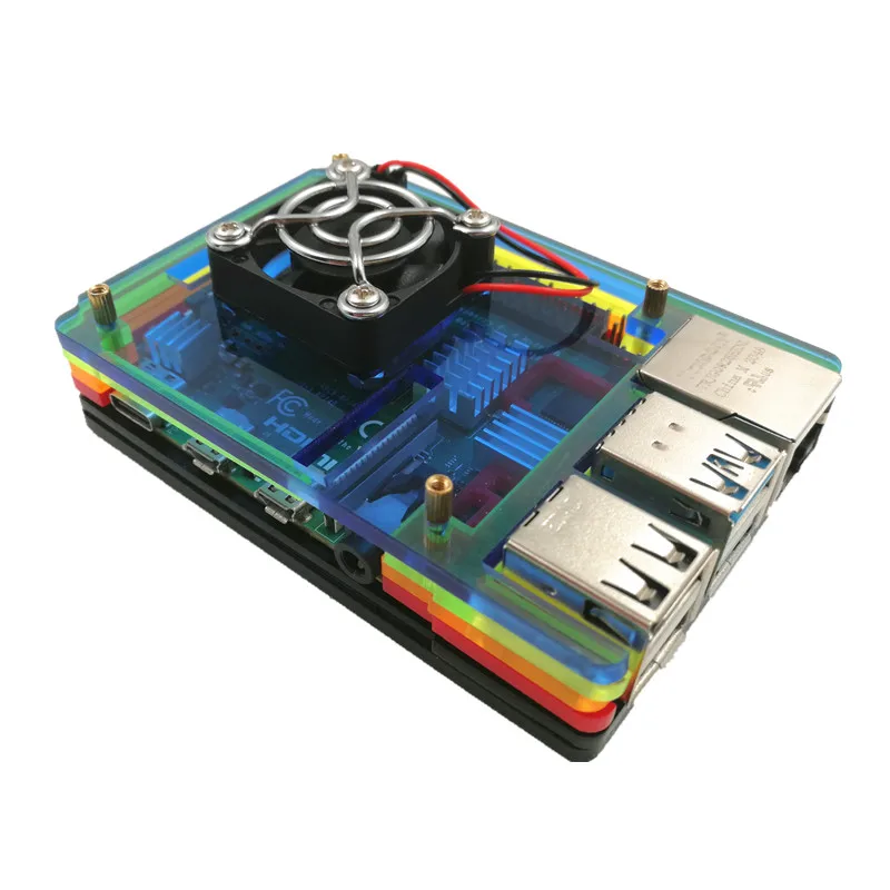 Funda para Raspberry Pi 4, carcasa acrílica para Raspberry Pi 4 Moddel B, soporte para instalar la pantalla de 3,5 pulgadas
