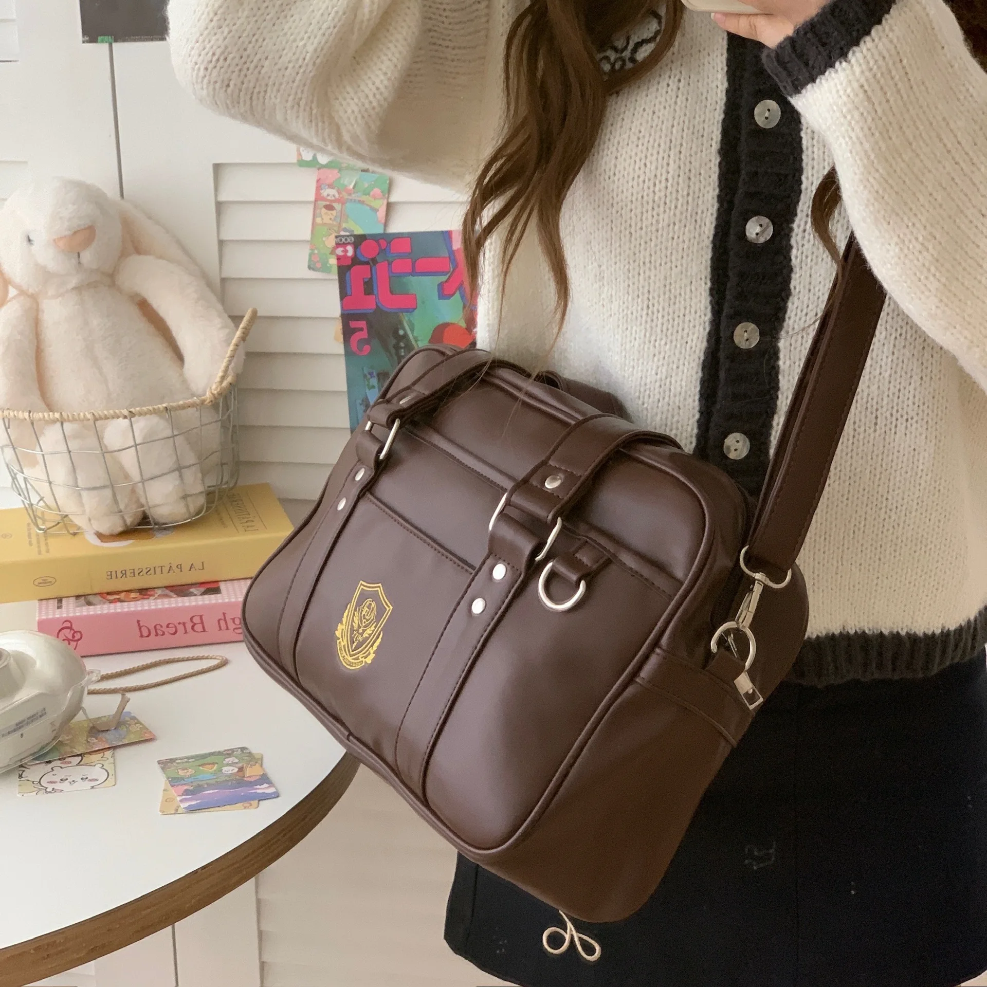 

НОВЫЕ винтажные Y2k эстетические студенческие сумки на плечо Jk в консервативном стиле, женская уличная сумка подмышками, модные сумки через плечо