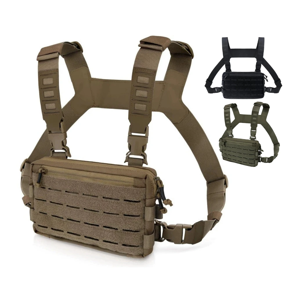 

Tactical Chest Rig Pack for Men Women Molle Chest Pouch with Front Loop Recon Chest Rigs for Hunting Outdoor EDC