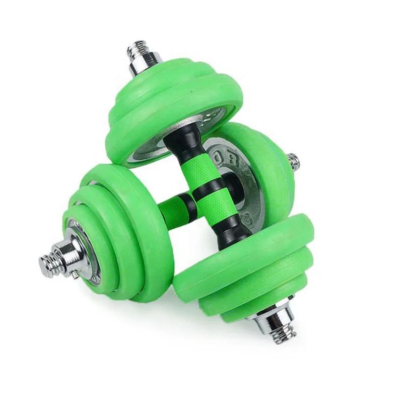 

Exercise Gym Wholesale Oem Modern New Home Parts Colorful Electroplating Cast Iron 20 Kg Set Rubber Adjustable Dumbbell Barbell