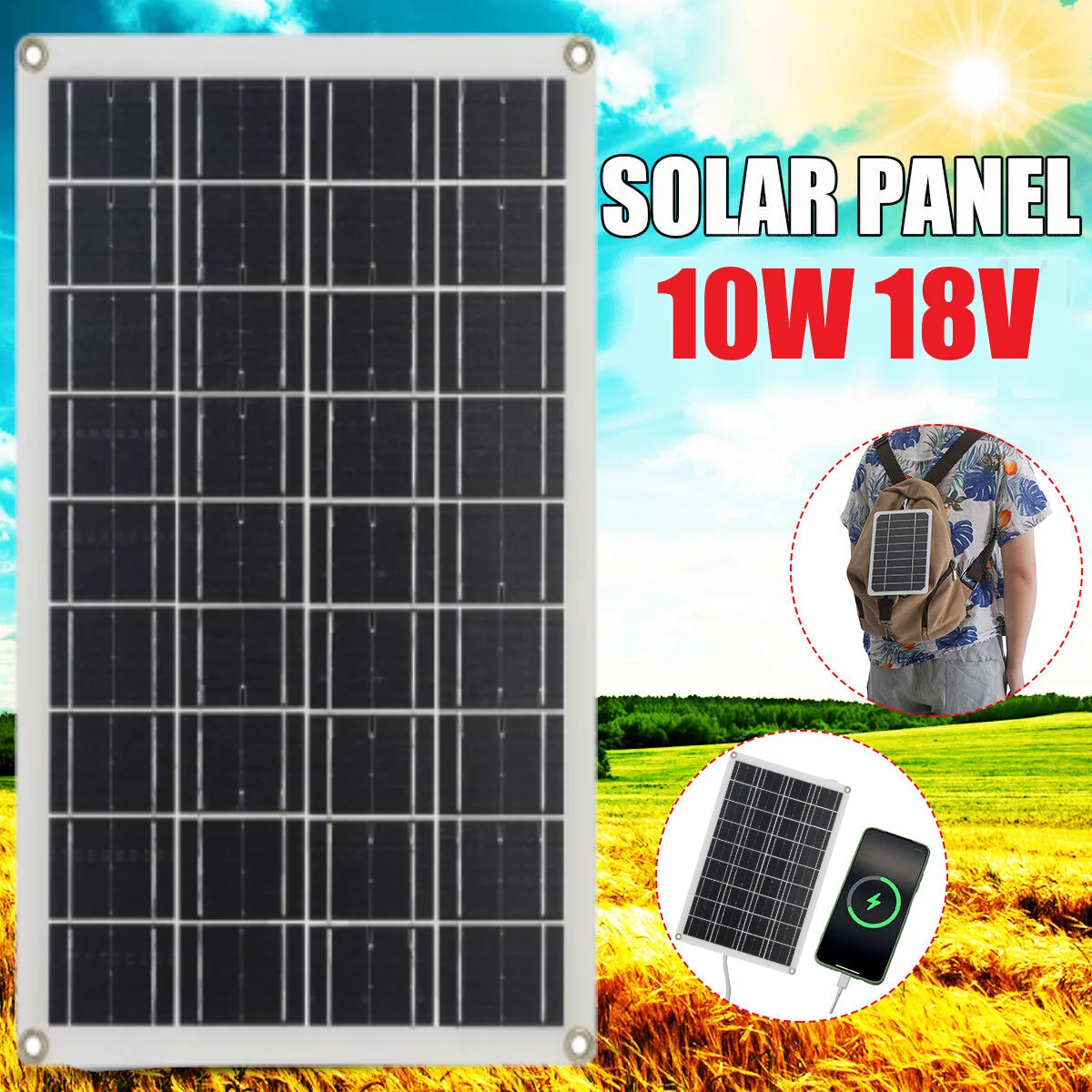 Powmr 10W Solar Pan…