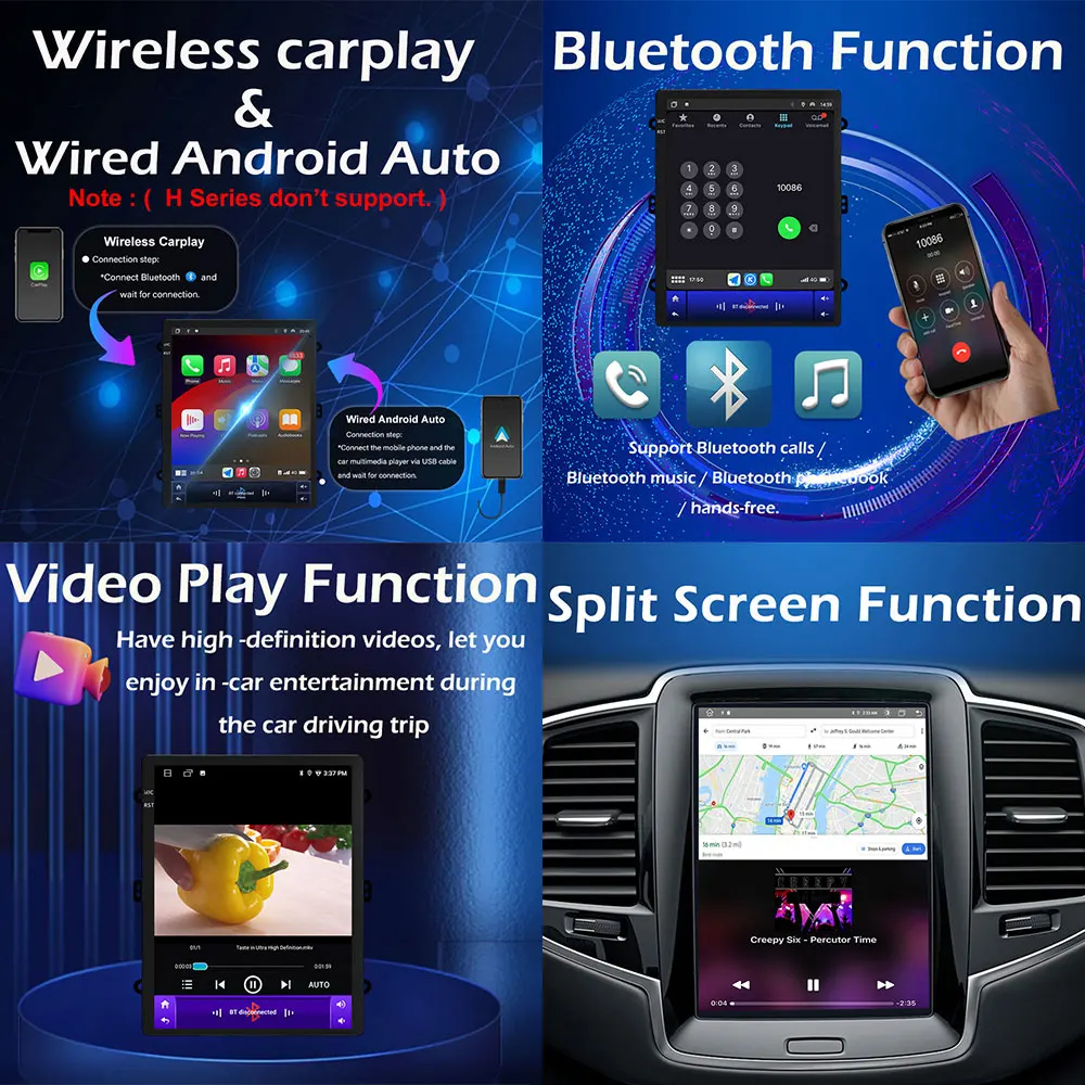 GPS Navigation Android 14 for Ford Mondeo 2007 - 2010 Car Multimedia Video Radio Player Wireless Carplay HD Touch Screen 4G Wifi