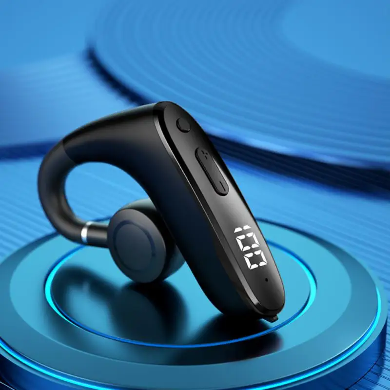 

Wireless Headphone Digital Display Bone Conduction Business Headphones Bluetooth Earphone Not In-ear Hanging Ear Type Headset