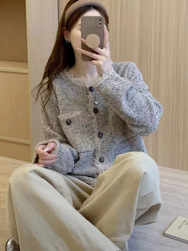 Winter Women Sweater Knitted Cardigan Oversize Girls Sweater Woman Cashmere  Pullover Tops Long Sleeve Maxi Vintage Y2k Thick