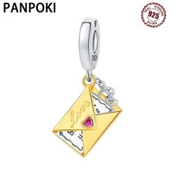 925 Sterling Silver Fashion Mysterious Envelope Pendants Bracelet Charms Fit Women Jewelry Party Beads DIY Fine Gift Accessories