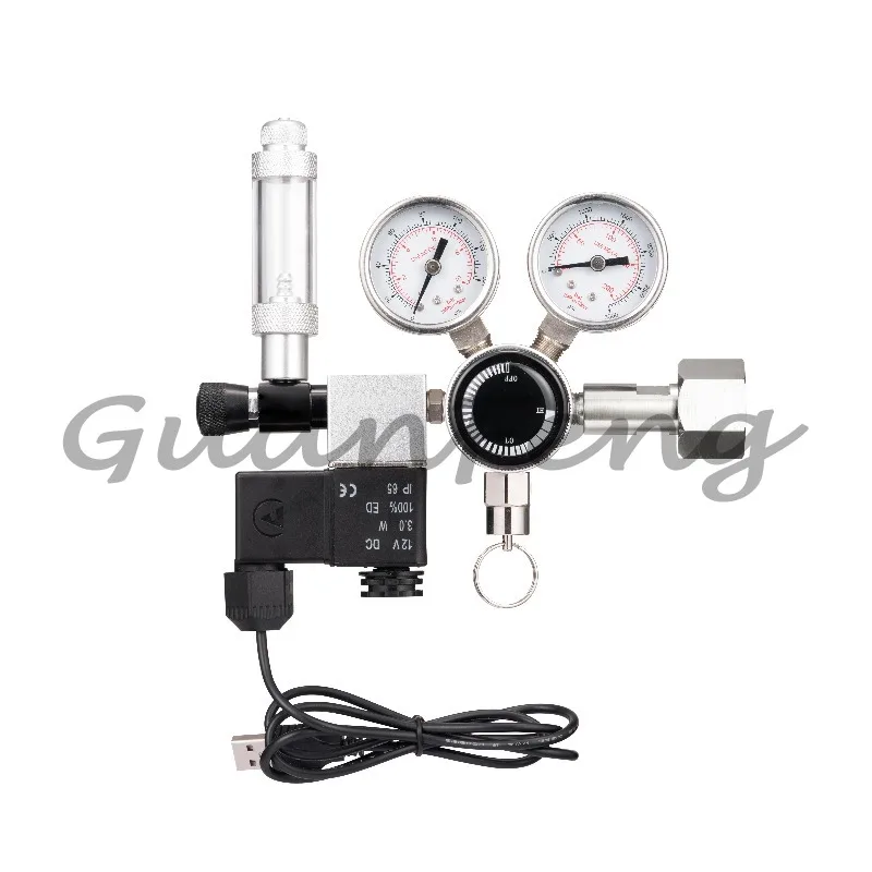 Adjustable double gauge environmentally friendly rectangular stainless steel pressure reducing valve