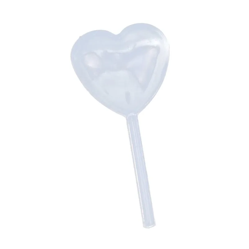 50pcs 4ml Transparent Liquid Dropper Mini Heart Shape Pasteur Pipette Plastic Squeeze Dropper Cupcake, Chocolate