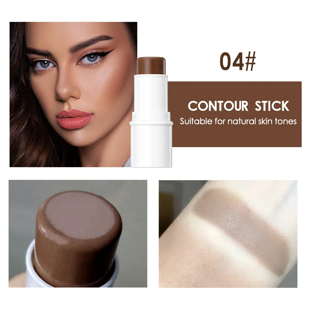 QIBEST Markeerstift Make-up Contouring Bronzer Voor Gezichtscontour Stick Poeder Romige Textuur Stick Dames Cosmetica Concealers