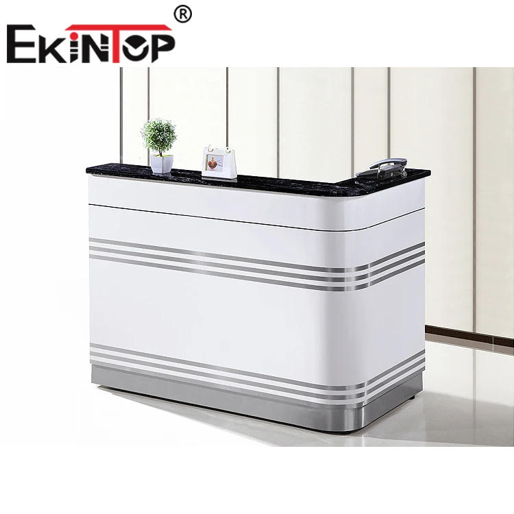 Ekintop nuovo design popolare bancone reception barbiere tavolo reception lucido