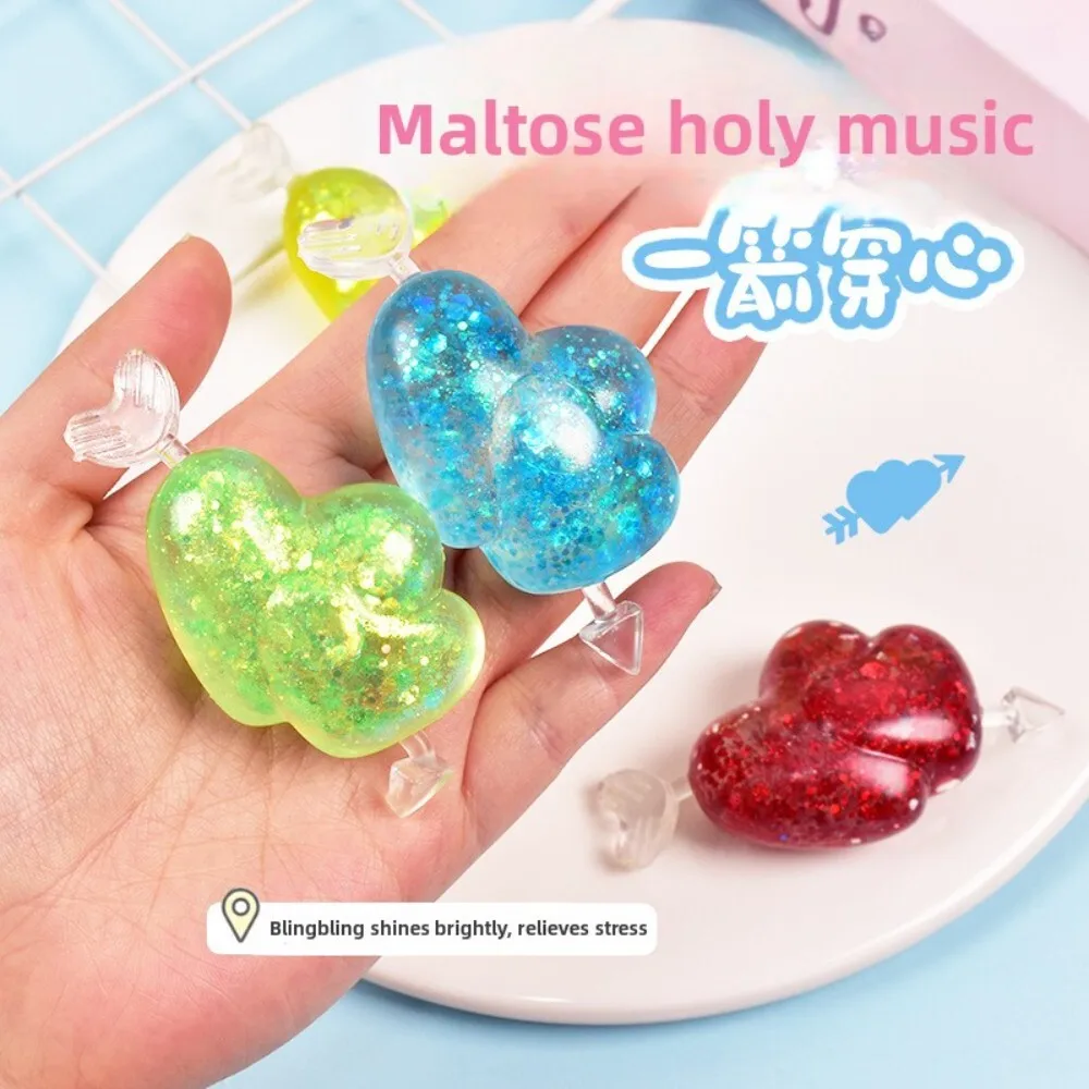 Aurora Maltose une flèche à presser paillettes coeur rebond lent Fidget jouet pour enfants adultes soulagement du Stress jeu sensoriel cadeau