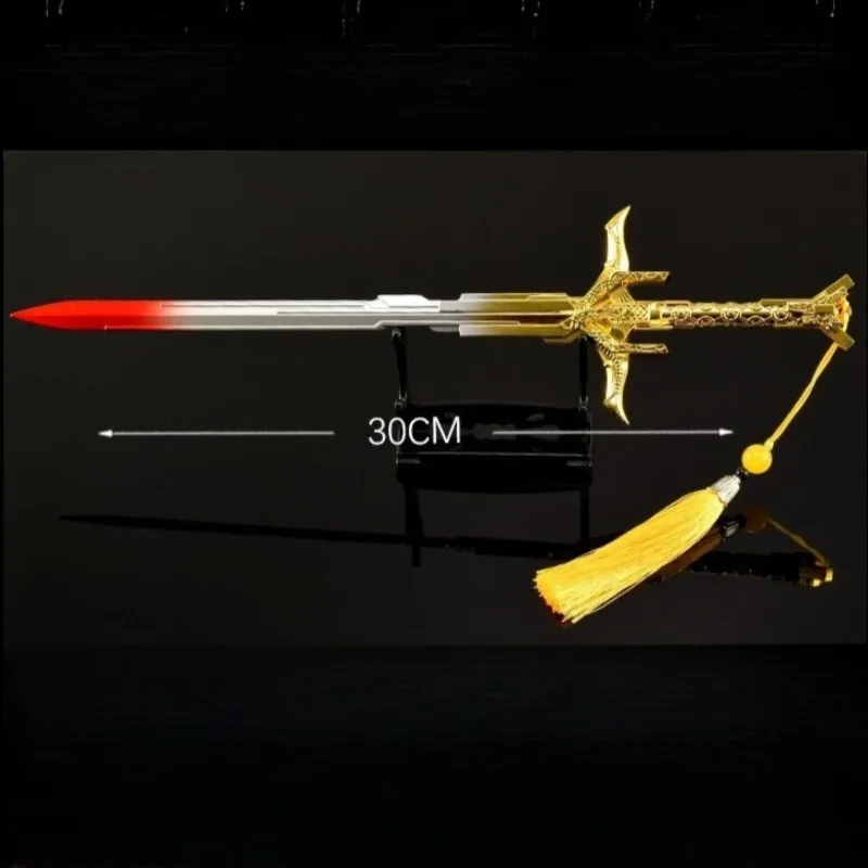 30cm Valhalla Excalibur Game Peripheral Metal Weapon Toy Sword Samurai Crafts Gift Collections Accessories Ornament Toy for Boys