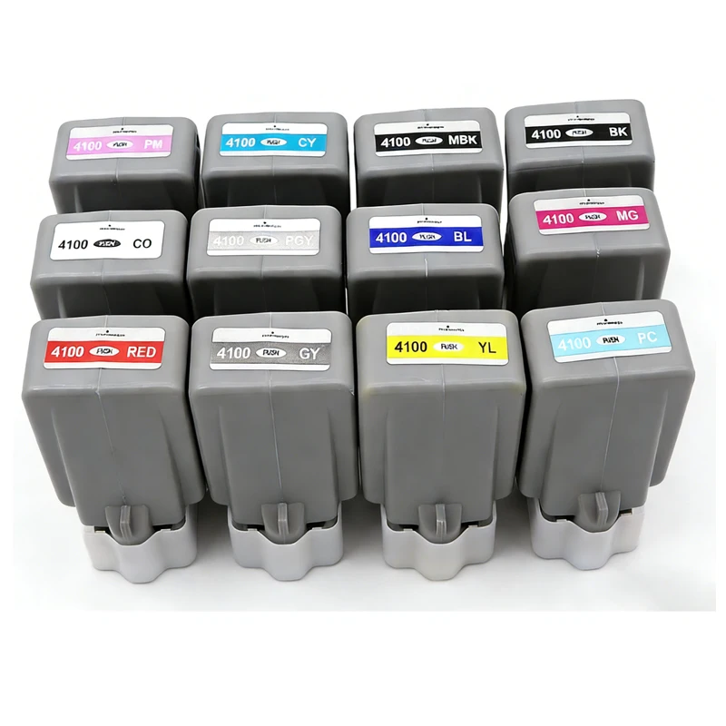 12color/set PRO-1100 PFI-4100 Pigment Ink Cartridge Compatible For Canon  pro1100 Pro-1100 Printer PFI4100 INK Cartridge Kit