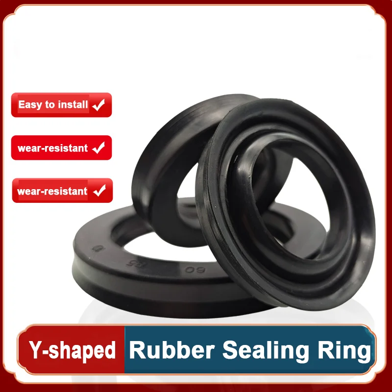 1PCS Rubber Y-shaped Sealing Ring Black High-temperature And Wear-resistant Frameless Oil Seal ID 9mm-150mm, OD 18mm-180mm