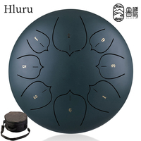 HLURU Glucophone Steel Tongue Drum 10 Inch 8 Notes C Tone Ethereal Drum Music Drum Yoga Meditation Percussion instrument