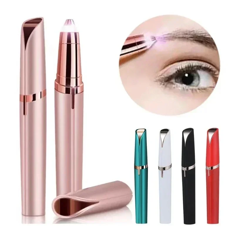 4Color Electric Eyebrow Trimmer Eyebrow Shaper Pencil Face Hair Remove for Women Men Automatic Eyebrow Shaver Makeup Pocketknife