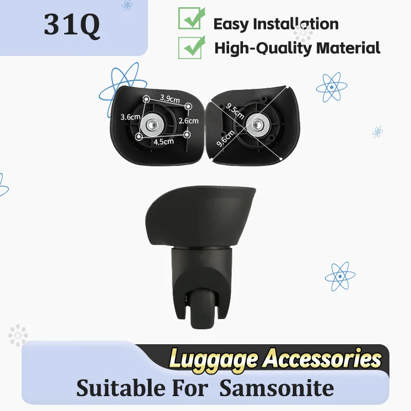 

For Samsonite 31Q [Noise Reduction] 2/4-Piece Luggage Wheel Replacement Set - Durable Luggage Wheel Repair Tool Set