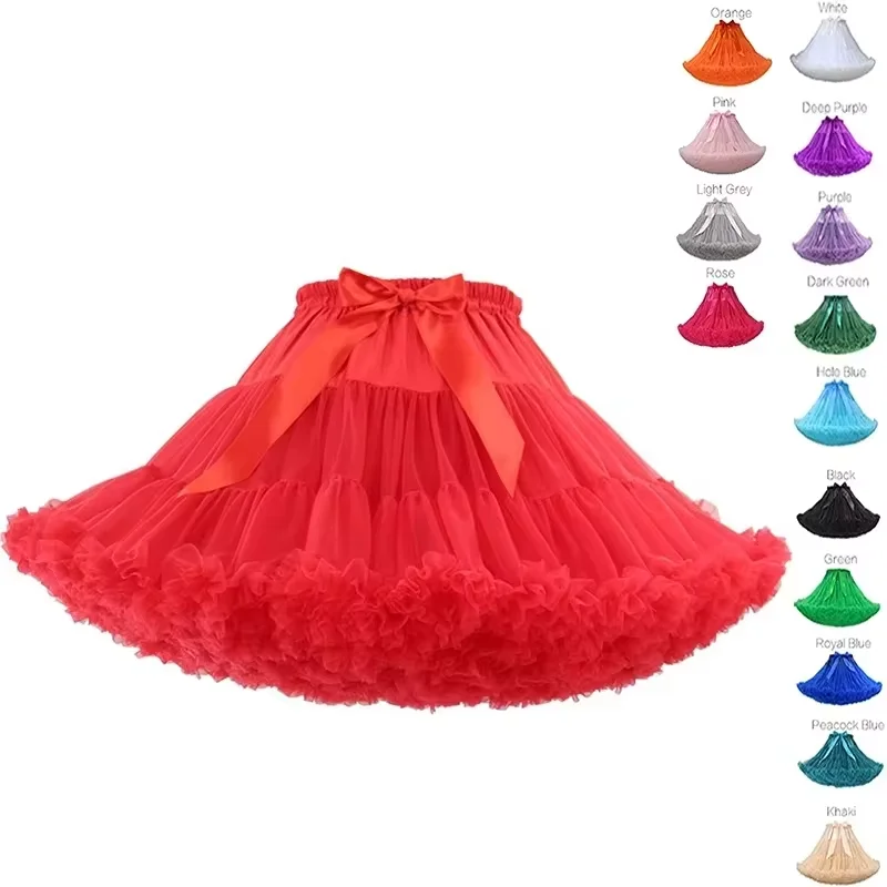 Lolita Petticoat Woman Free Short Halloween Crinoline Mini Ball Gown Underskirt Rockabilly Tulle Stock Tutu Skirt Cosplay Party