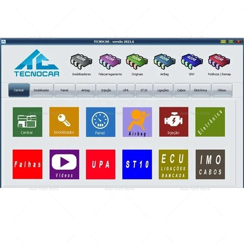 Imagen 2 del producto Para Tecnocar 2021,06 chips de información transversal, conectores, electricidad, inyección, airbag, UPA, ST10 herramientas de diagnóstico de mantenimiento de automóviles