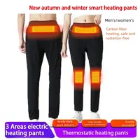 3 Areas Thermal Heated Pants for Men Women Winter Electric Heated Pant USB Rechargeable Thermal Trouser Outdoor Hunting Pants