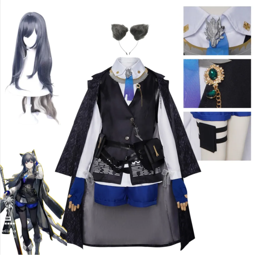 

Arknights Texas The Omertosa Cosplay Costume High Quality Headwear Accessories Props Adult Women Halloween Comic Con Outfit