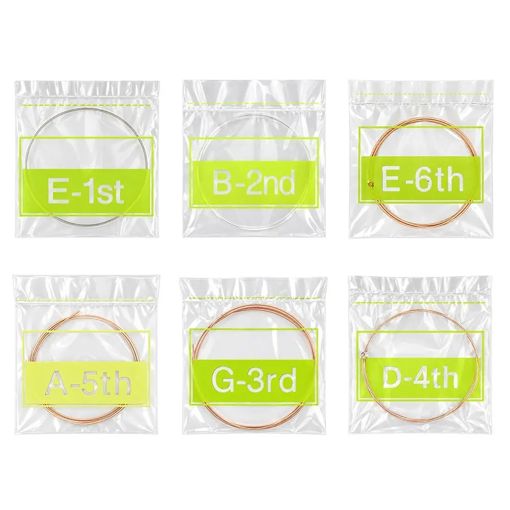 Copper Alloy Folk Guitar Strings Red Copper Color Guitar String Set Acoustic Guitar Strings For Acoustic Guitar Performers