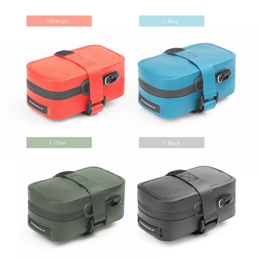 Rhinowalk Bicycle Saddle Bag 0.4L Portable Bike Seatpost Bag Waterproof Tail Seat Bag Universal Cycling Seat Pouch Rear Pack
